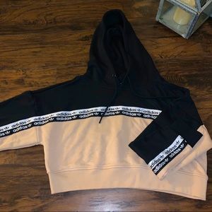 Adidas Cropped Pullover Hoodie